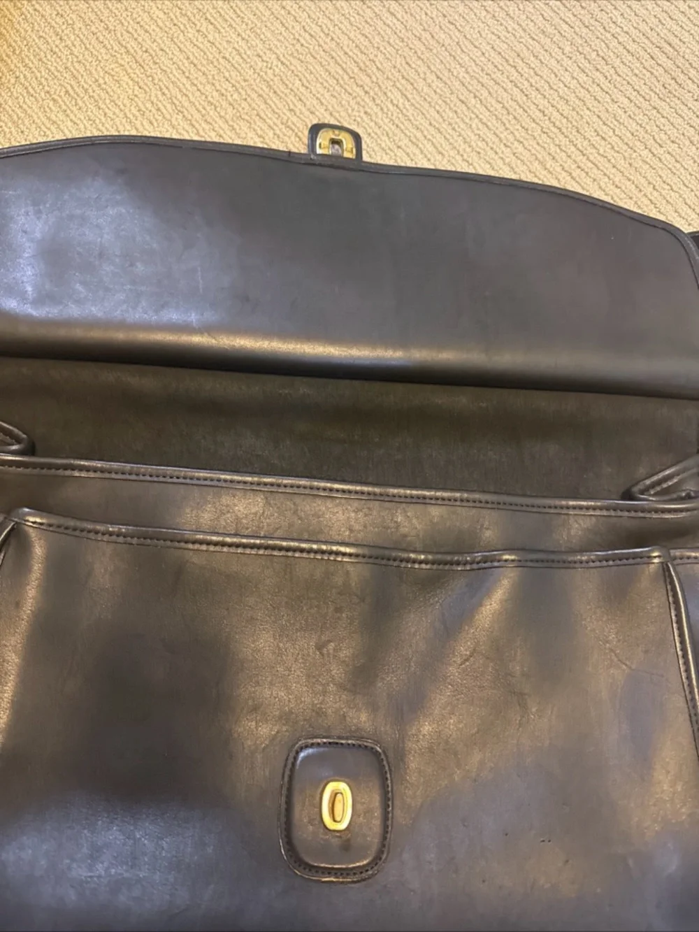 Coach Beekman 5266 Black Leather Briefcase Shoulder Bag - Picture 11 of 15